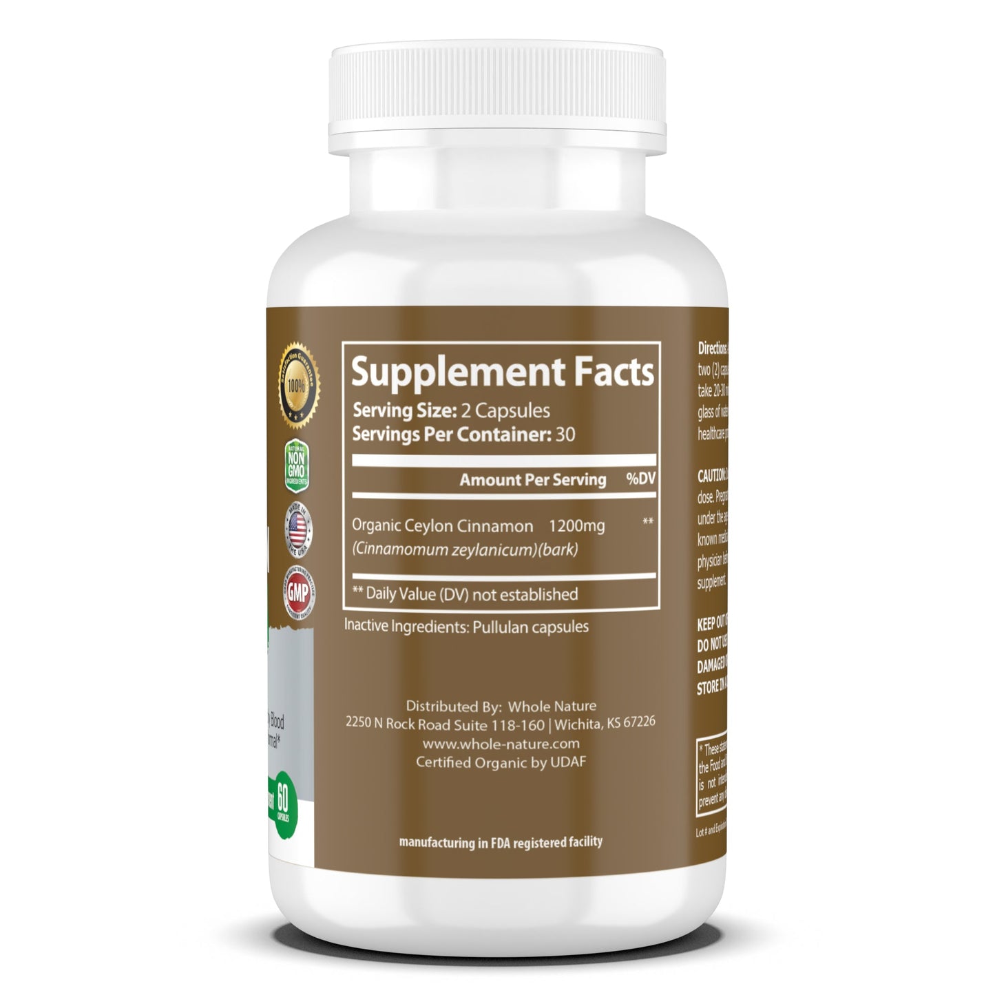 Cinnamon Capsules 1200mg, Made With Organic Ceylon-2