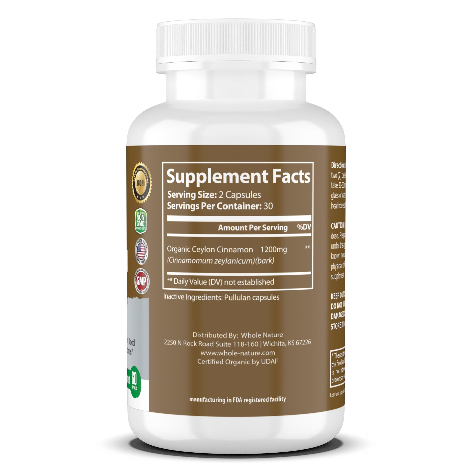 Cinnamon Capsules 1200mg, Made With Organic Ceylon-2